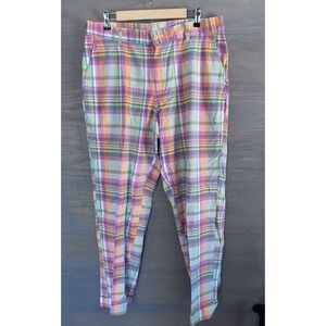 Bills Khakis Parker CHECKERED PLAIN TRIM Madras Plaid Made in USA Size‎ 36